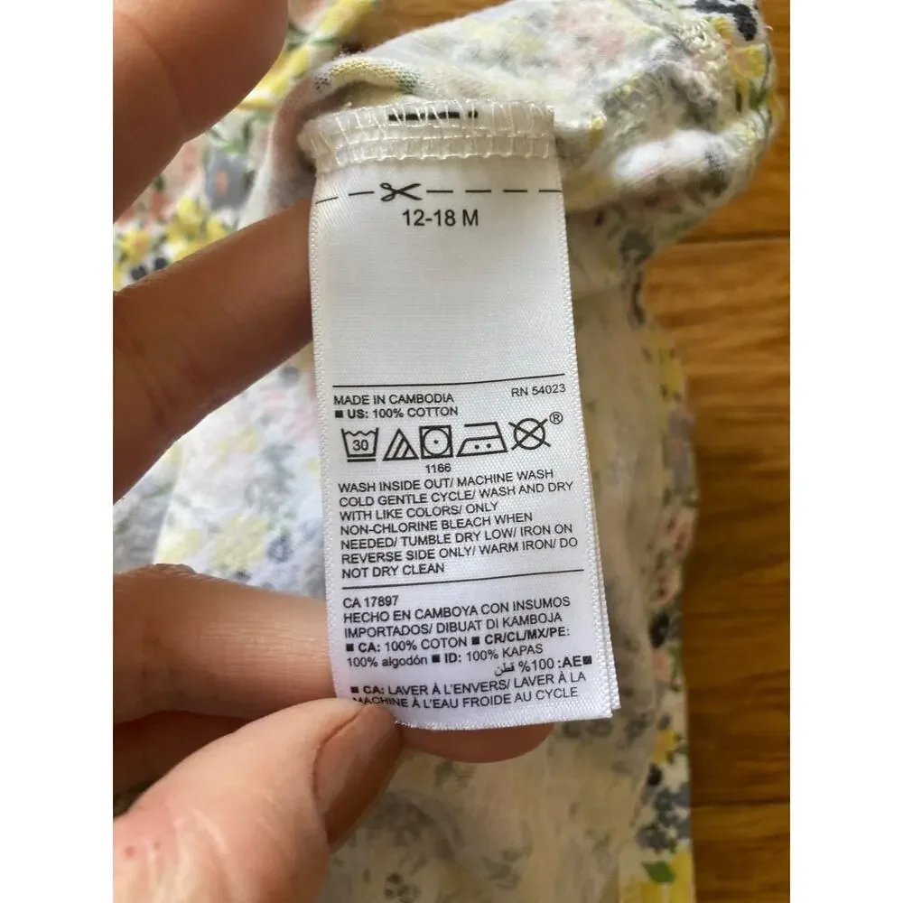 Old Navy Floral Stretch Pullover Dress, Size 12-18M